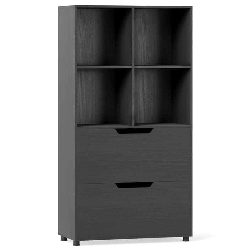 Costway 51” 5-Tier 4-Cube Bookcase with 2 Drawers for Living Room, - See Details