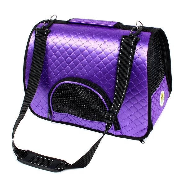 Shop Outdoor Travel Nylon Meshy Zipper Closure Pocket Design Pet Dog Carrier Tote Bag - Free ...