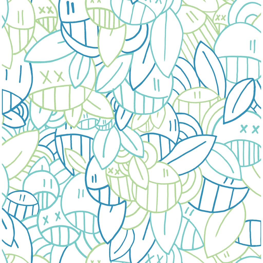 Arm of Casso Multi Cool Floral Sequence Peel & Stick Wallpaper