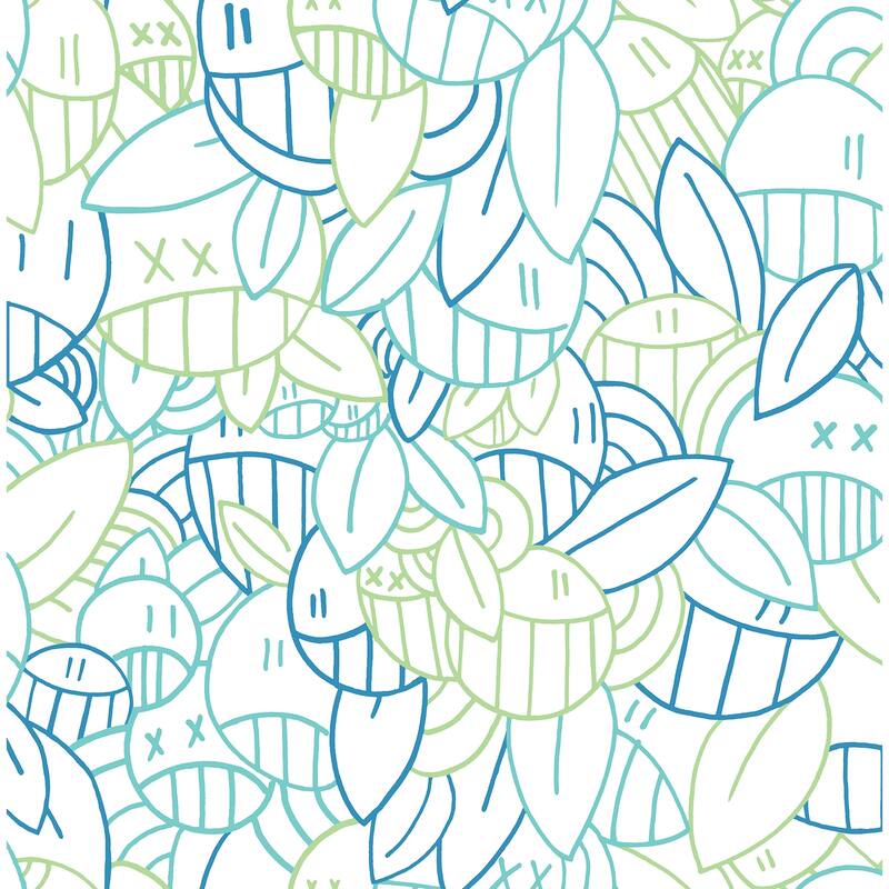 Arm of Casso Multi Cool Floral Sequence Peel & Stick Wallpaper