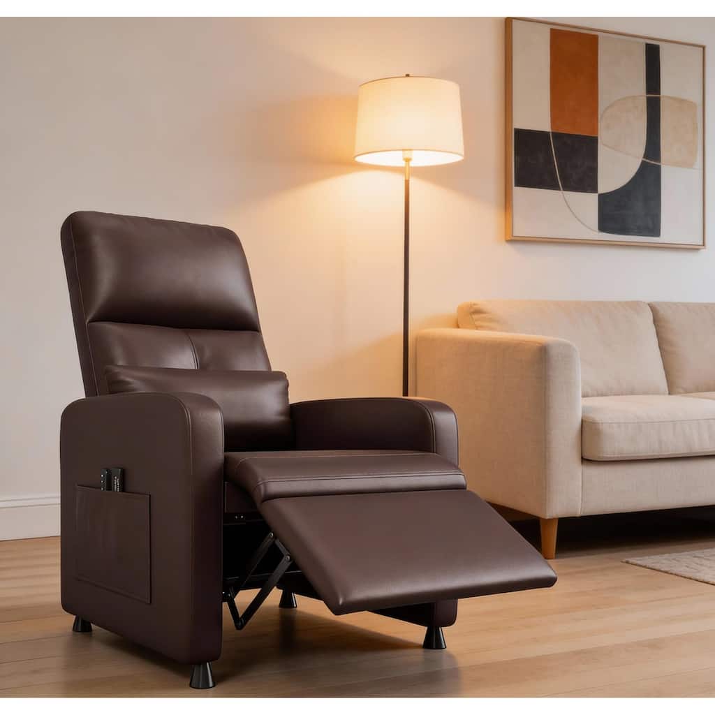 Power Recliner Chair, with Overstuffed Seat