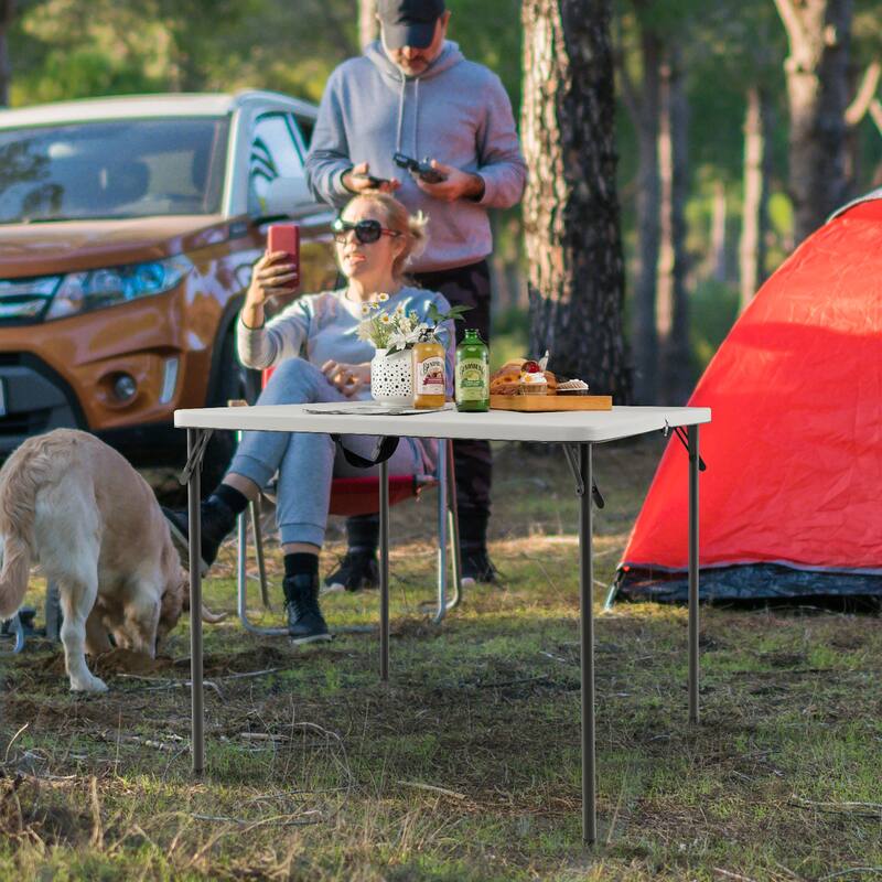 Costway Folding Camping Table Portable HDPE Outdoor Picnic Dining - See Details