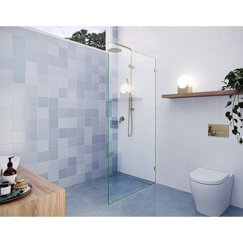 Glass Warehouse 78" x 36" Frameless Shower Door - Single Fixed Panel