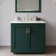 Option Green / White Quartz Top / Brushed Gold Hardware