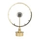 preview thumbnail 6 of 13, Gold Stainless Steel Metal Large Open Frame Decorative Clock - 19 x 7 x 25