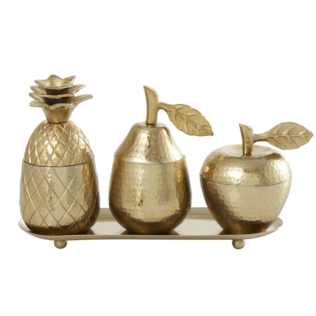 Modern 4-Piece Decorative Table Centerpiece Kitchen Storage Jars Set
