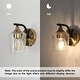 preview thumbnail 16 of 36, Modern Black Gold Bathroom Vanity Light Hammered Glass Wall Sconces Lamps with 1/2/3/4 Lights