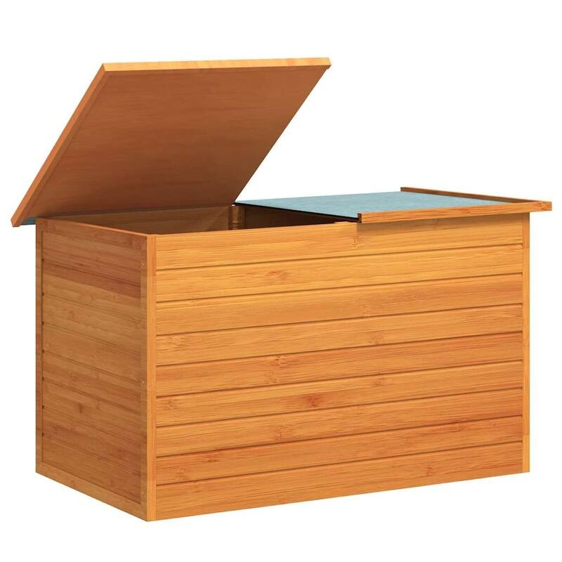 vidaXL Patio Storage Box 49.6"x28.3"x28.3" Wood
