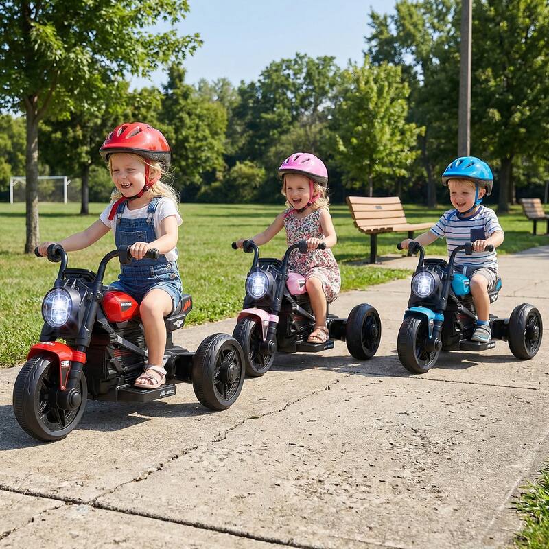 Gymax 6V Kids Motorcycle w/Song Story LED Headlights Accelerator