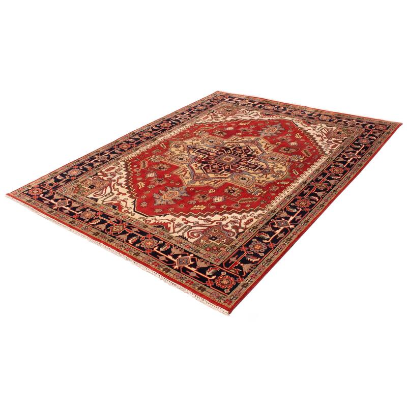 ECARPETGALLERY Hand-knotted Serapi Heritage Red Wool Rug - 8'10 x 11'10