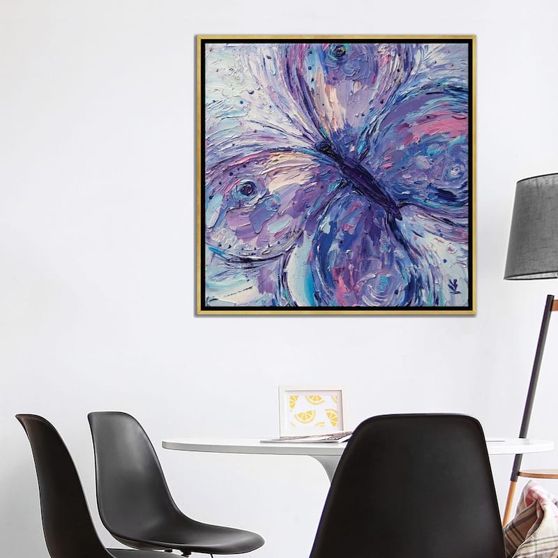 iCanvas "Purple Butterfly" by Vlada Koval Framed Canvas Print