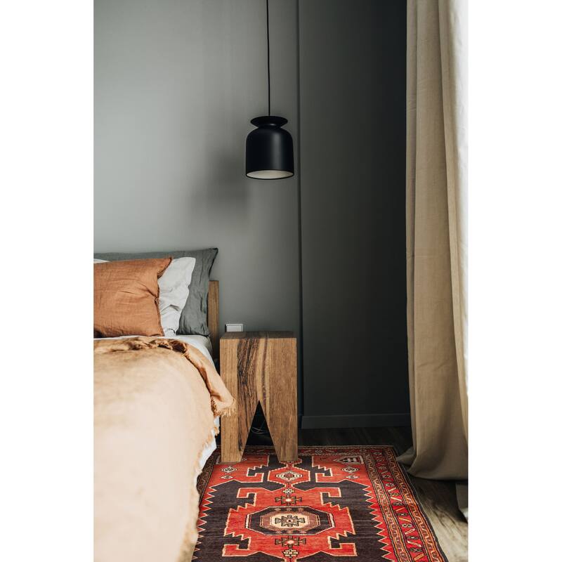 ECARPETGALLERY Hand-knotted Konya Anatolian Red Wool Rug - 4'3 x 6'8