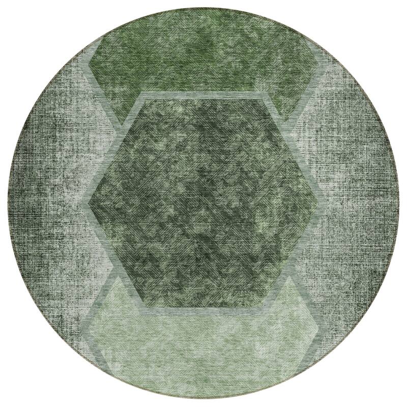 HomeRoots Geometric Transitional Rectangle Outdoor Rug