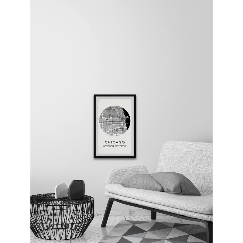 'Chicago Coordinates' Framed Painting Print