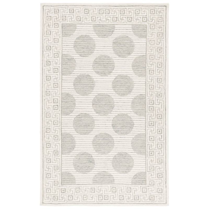 SAFAVIEH Handmade Pine Segolene Modern Wool Rug - 6' x 9' - Sage/Ivory