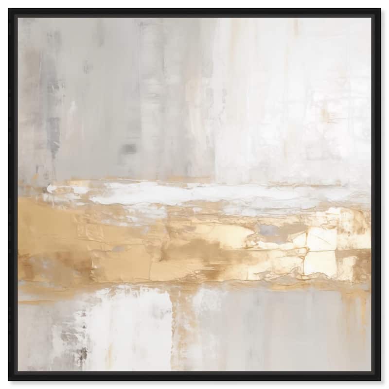 Melted Goldscape III Canvas by Art Remedy - Black - 12" x 12"