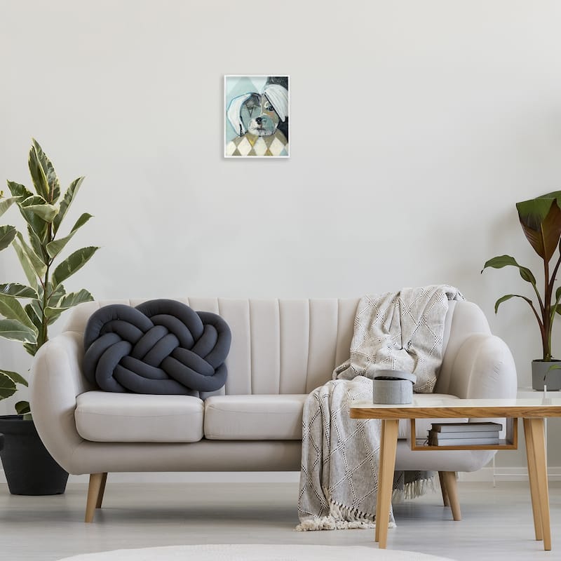 Stupell Abstract Dog Face Portrait Framed Giclee Art Design By Stacy Milrany