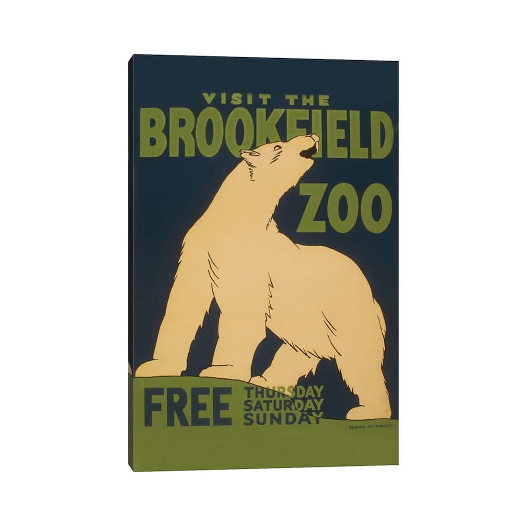 iCanvas "Visit The Brookfield Zoo" by Library of Congress Canvas Print