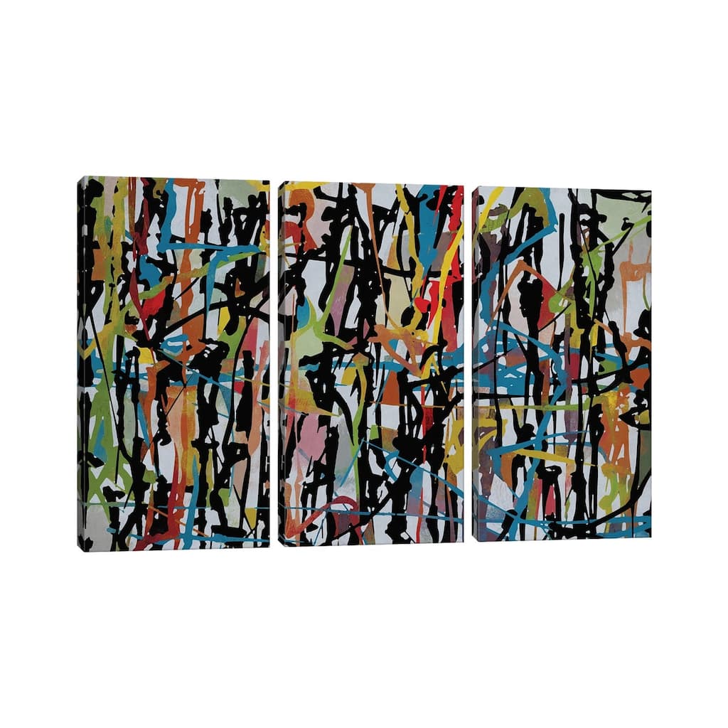 iCanvas "Pollock Wink XV" by Angel Estevez 3-Piece Canvas Wall Art Set