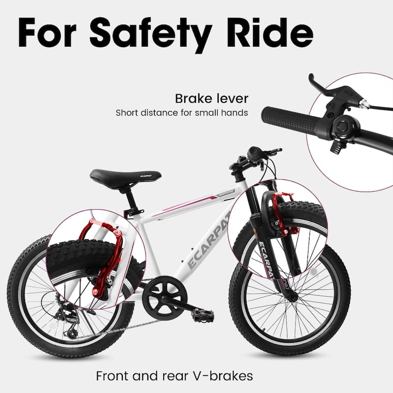 20 in Kids Montain Bike Gear Shimano 7 Speed Bike for Boys and Girls