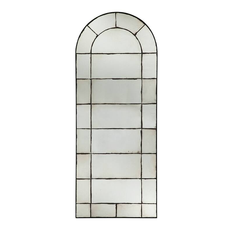 Furniture Classics Marino Windowpane Arched Mirror - Black