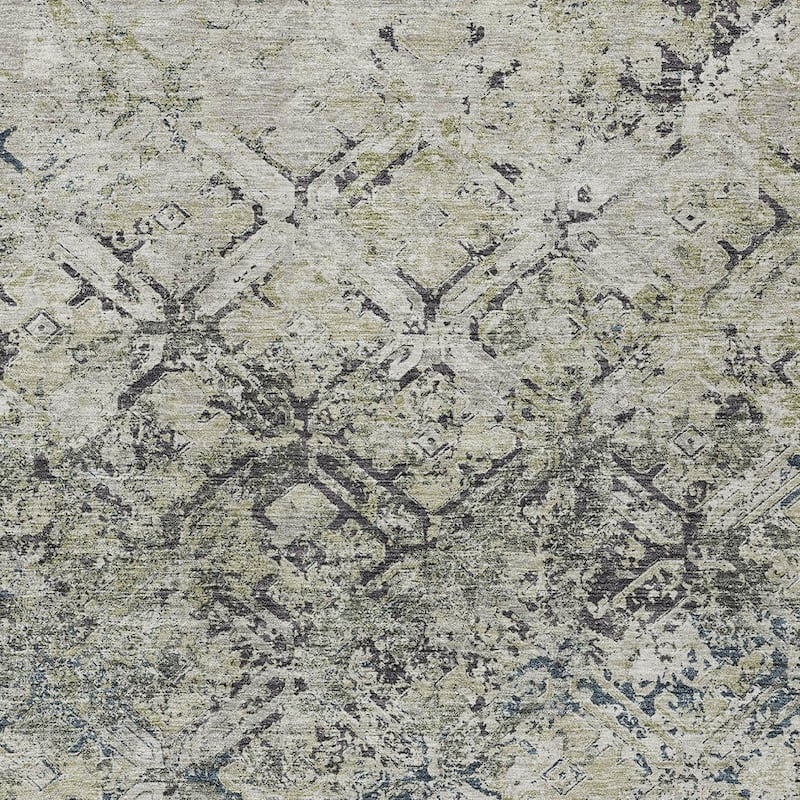 HomeRoots Geometric Transitional Rectangle Outdoor Rug