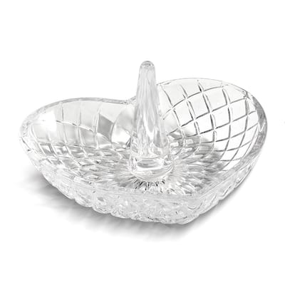 Curata Heart Shape Glass Ring Holder