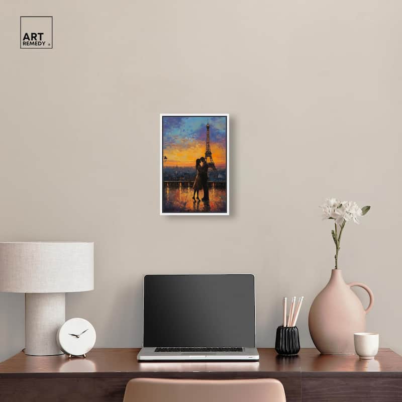 Eiffel Tower Romance Canvas by Art Remedy
