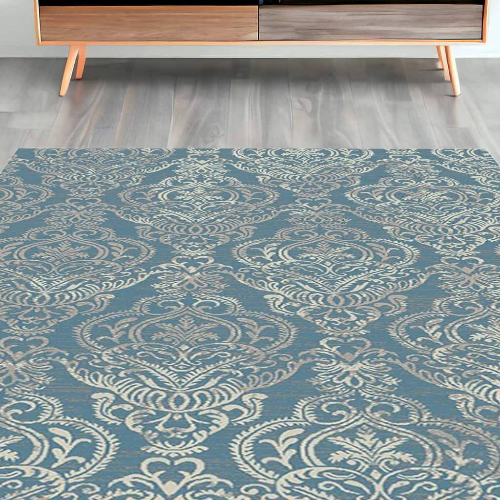 Guxo Distressed Stain Resistant Area Rug By HomeRoots