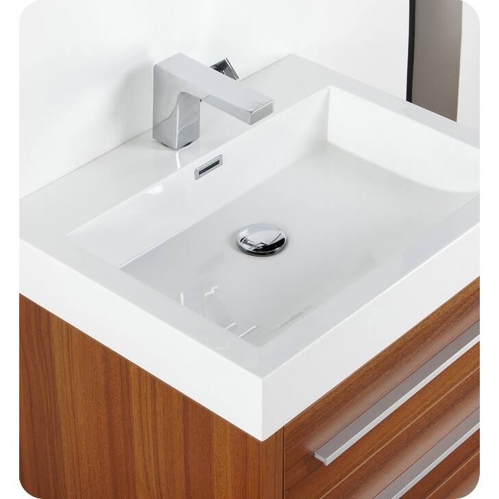 Fresca Livello 23-3/8" MDF Vanity With Mirrored Medicine Cabinet,