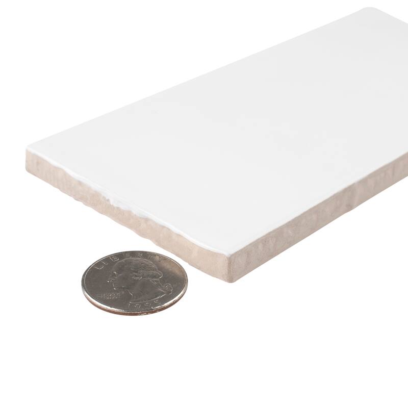 Merola Tile Castillo White 3" x 6" Ceramic Wall Tile
