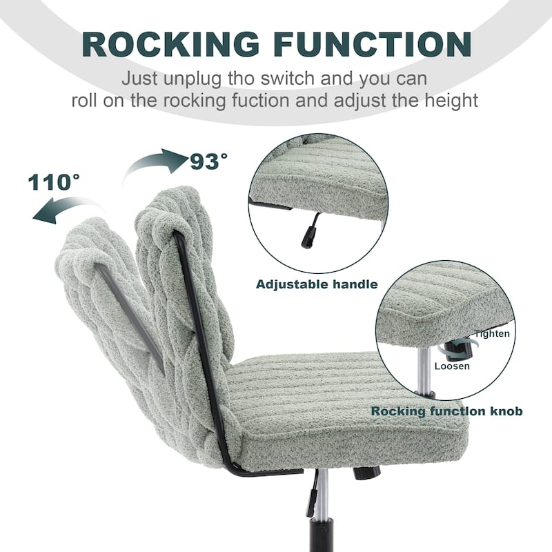 Upholstered No Wheels Armless Office Desk Chair