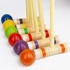 preview thumbnail 6 of 7, Six Player Deluxe Croquet Set with Wooden Mallets