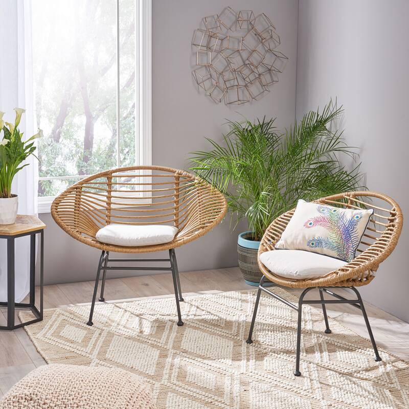 2 Piece Classic Outdoor Patio Lounge Chair Set, High Comfort for Multiple Scenarios