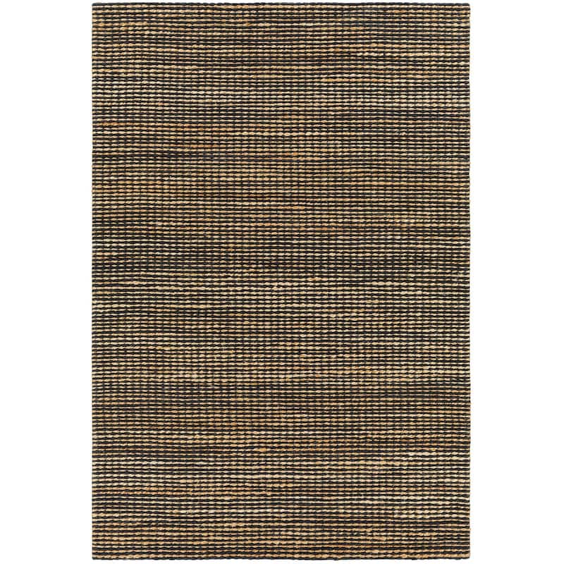 Livabliss Priya Handmade Jute & Wool Blend Area Rug - Black/Natural - 6' x 9'