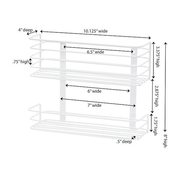 Household Essentials Door Mount Organizer Steel Wire Basket