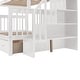 preview thumbnail 28 of 52, Modern Twin over Full Bunk Bed With Drawer,Storage And Guard Rail,Solid Construction for Kids