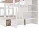 preview thumbnail 10 of 17, Wood Bunk Bed with Drawers, Storage Staircase, White
