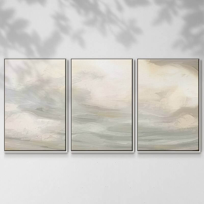 Muted Sky Horizon I - Multi Piece Framed Canvas