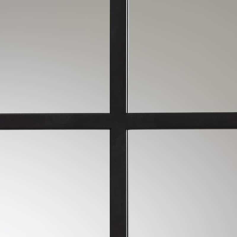 Barrington Modern Black Finished Metal Accent Wall Mirror