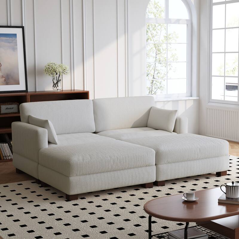 88" Convertible Larger Couch Modular Sectional Sofa Set