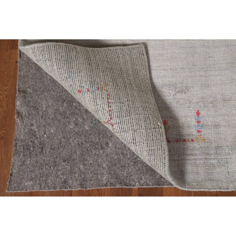 Gabbeh Area Rug Handmade Tribal / Striped Wool Carpet - 7'11"x 9'9"