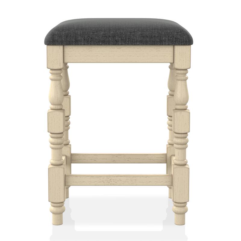 Graypath Transitional Ivory Counter Height Stool (Set of 2) by Furniture of America