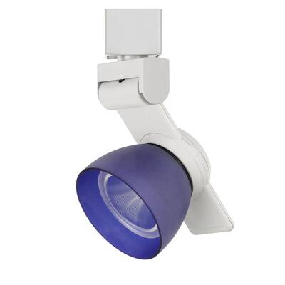 12W Integrated Metal and Polycarbonate LED Track Fixture, White and Blue
