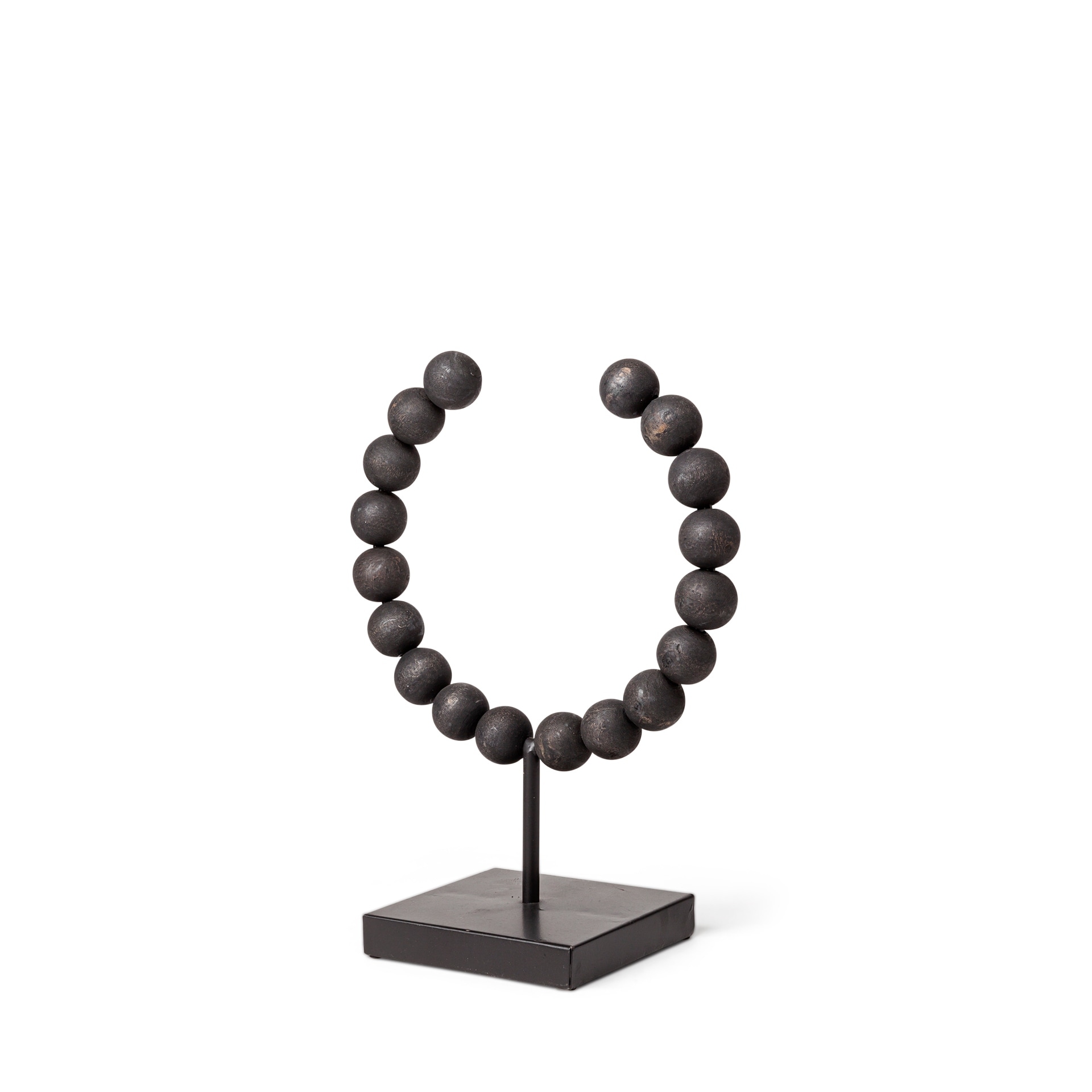Mercana Tulane I Black Beaded Broken Sphere Decorative Object