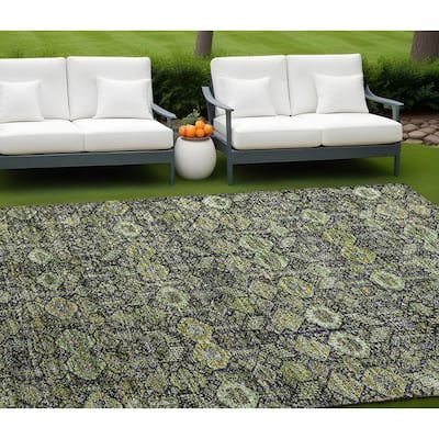 Alrimo Lush Floral Weather Resistant Classic Meets Modern Outdoor Rug