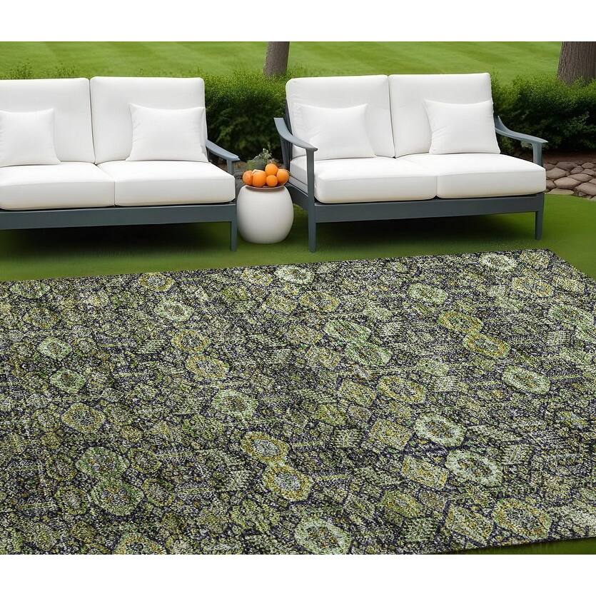 Alrimo Lush Floral Weather Resistant Classic Meets Modern Outdoor Rug