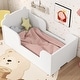 preview thumbnail 13 of 32, Toddler Floor Bed Frame, Cot Bed for Boys and Girls Ages 3-6, Bear Shape Toddler Bed Off White
