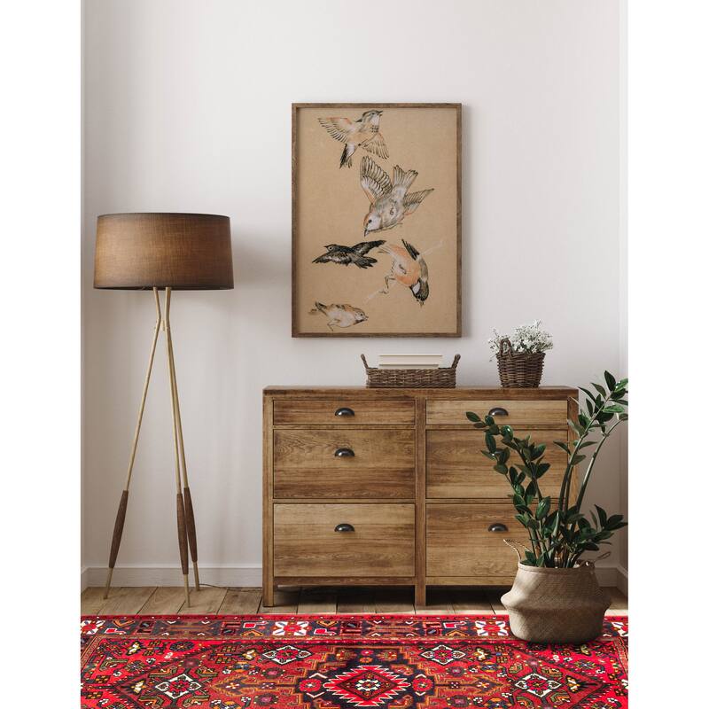 ECARPETGALLERY Hand-knotted Andelz Red Wool Rug - 4'3 x 6'6