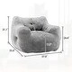 preview thumbnail 15 of 14, Comfy Bean Bag Chair with Armrests, High-Density Foam, for Living Room